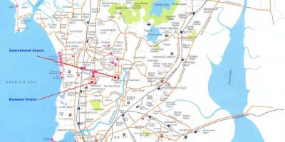 Мумбай орон нутгийн замын газрын зураг нь