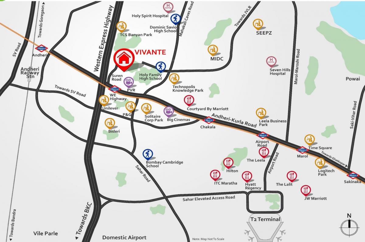 andheri Мумбай газрын зураг