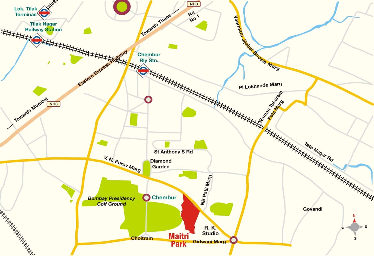 Мумбай Chembur газрын зураг