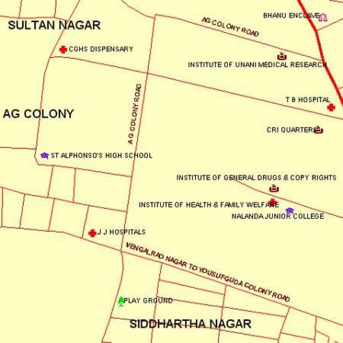 JJ Эмнэлэг Мумбай газрын зураг