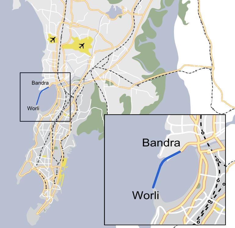 Мумбай Worli газрын зураг