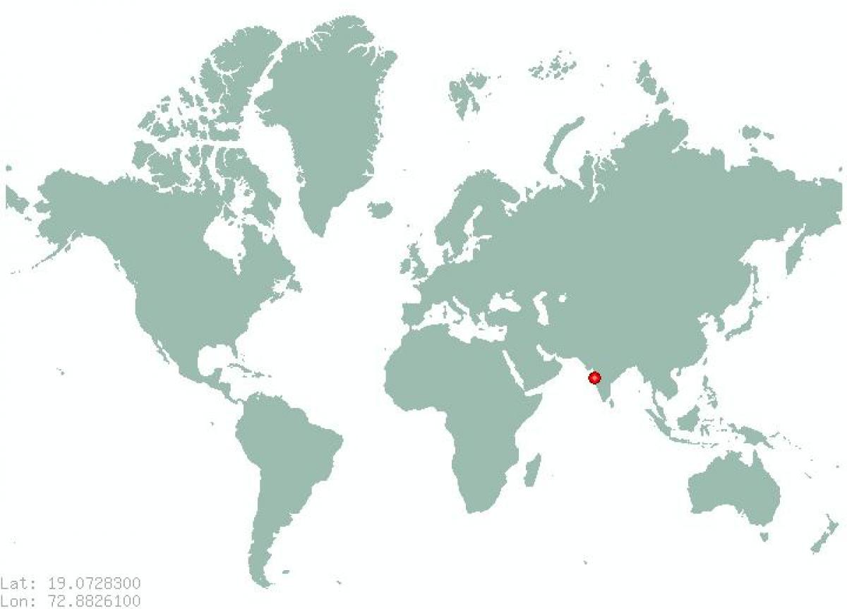 Мумбай дээр дэлхийн газрын зураг