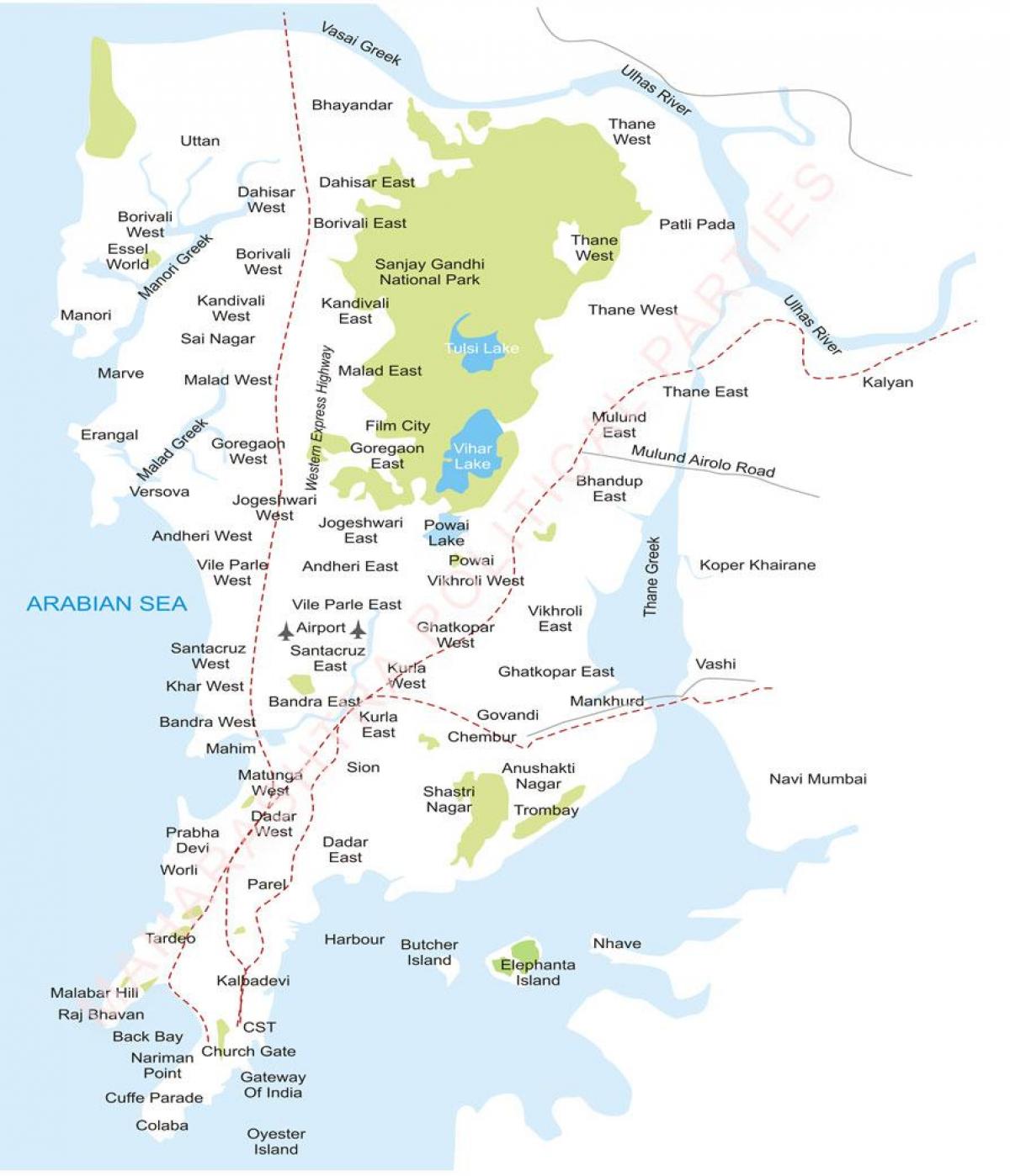 Bombay улсын газрын зураг