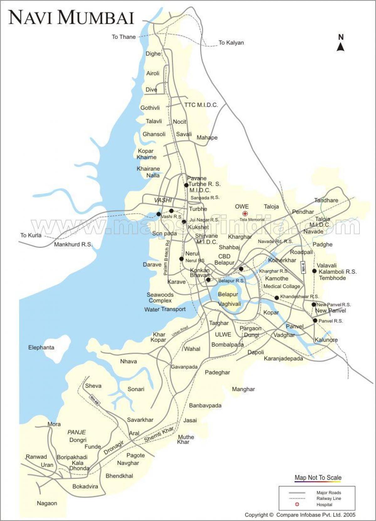 газрын зураг шинэ Мумбай