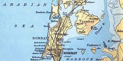 Хуучин газрын зураг Мумбай