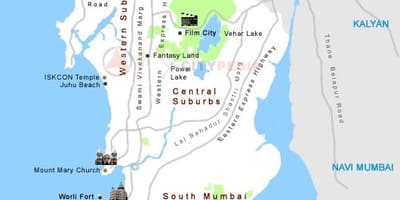 Bombay хотын аялал жуулчлалын газрын зураг
