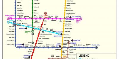 Мумбай хотын метро шугам 3 замын газрын зураг нь